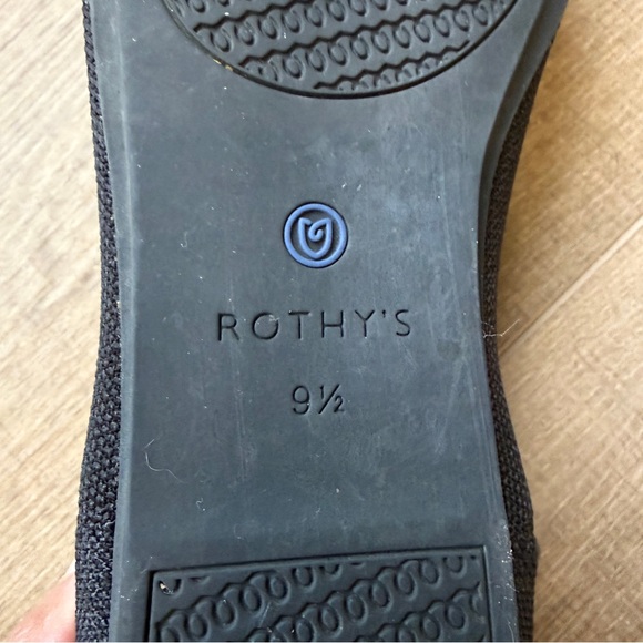 Rothy’s The Flat Black Round Toe Ballet Flats Sz 9.5 Single Right Shoe Amputee - Picture 5 of 15